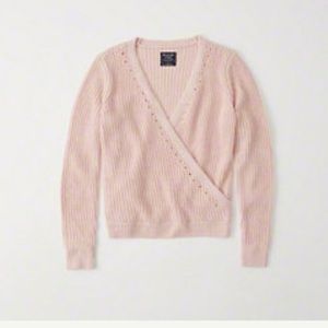 Women's Pink V-Neck Sweater